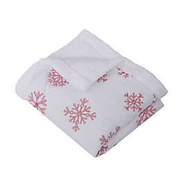 Levtex Home Snowflake Reversible Sherpa Throw Blanket in White