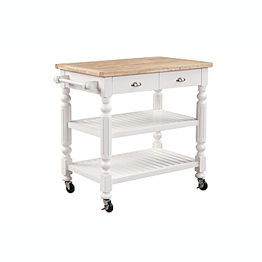 Mikaelson Kitchen Cart in White. View a larger version of this product image.