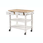 Alternate image 3 for Mikaelson Kitchen Cart in White