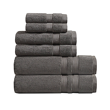 Beautyrest&reg; Plume 100% Cotton Feather Touch 6-Piece Towel Set in Charcoal. View a larger version of this product image.