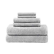 Clean Spaces Aure 100% Cotton Solid 6-Piece Towel Set in Grey