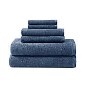 Clean Spaces Aure 100% Cotton Solid 6-Piece Towel Set in Navy