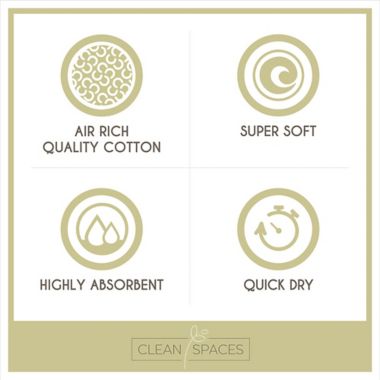 Clean Spaces Aure 100% Cotton Solid Textured 6-Piece Towel Set. View a larger version of this product image.