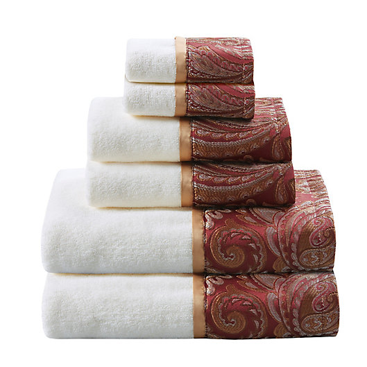 Alternate image 1 for Madison Park® Aubrey Jacquard 6-Piece Bath Towel Set