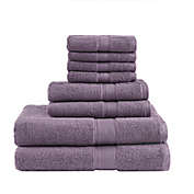 Madison Park Signature 800GSM 100% Cotton 8-Piece Bath Towel Set in Light Purple