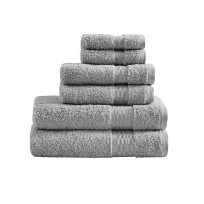 4 or 6 Grey Hand Towels Set Bathroom 100% Cotton Egyptian Quick Dry Pack of 2 