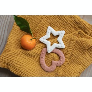 BIBS&reg; Baby Bitie Heart in Peach. View a larger version of this product image.