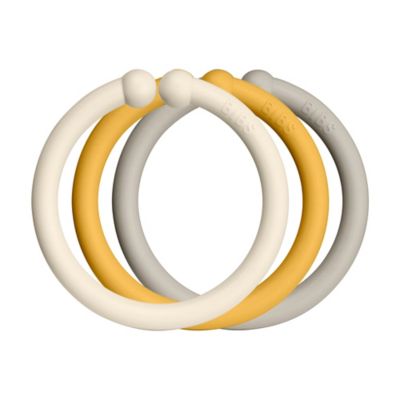 BIBS&reg; 12-Pack Loops Activity Toy in Ivory/Honey Bee/Sand
