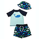 Alternate image 0 for Floatmini Size 24M 3-Piece Whale Swimsuit in Light Blue