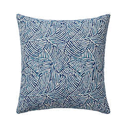 Linum Home Textiles Swish Square Throw Pillow Cover in Aqua Blue
