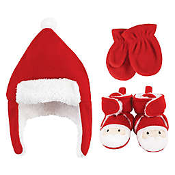 Hudson Baby® 3-Piece Santa Hat, Mitten & Bootie Set in Red