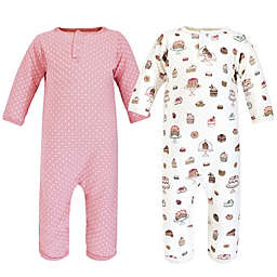 Hudson Baby® 2-Pack Sweet Bakery Long Sleeve Quilted Coveralls in Pink