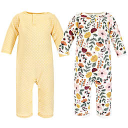 Hudson Baby® Size 6-9M 2-Pack Botanical Long Sleeve Quilted Coveralls in Yellow