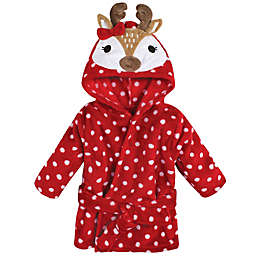 Hudson Baby® 0-9M Holiday Reindeer Bathrobe in Red