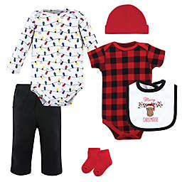 Hudson Baby® 6-Piece Christmoose Layette Set in Red