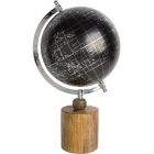 Alternate image 0 for Home Essentials 8-Inch Globe on Wood Base in Silver/Black