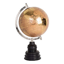 Home Essentials Gold Foil 14.5-Inch Desk Globe in Gold/Black