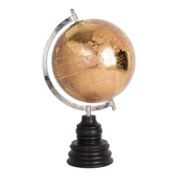 Home Essentials Gold Foil 14.5-Inch Desk Globe in Gold/Black