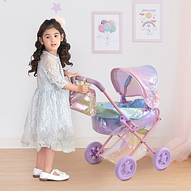 Olivia&#39;s Little World Magical Dreamland Baby Doll 2-in-1 Deluxe Stroller. View a larger version of this product image.