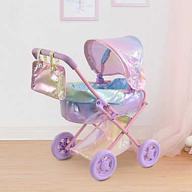 Olivia&#39;s Little World Magical Dreamland Baby Doll 2-in-1 Deluxe Stroller. View a larger version of this product image.