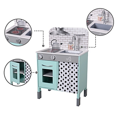 Teamson Kids Little Chef Philly Modern Play Kitchen in Aqua. View a larger version of this product image.