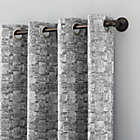 Alternate image 2 for Scott Living Osaka  Cotton Blend Total Blackout 96-Inch Grommet Window Curtain Panel in Gray