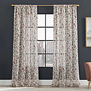 Scott Living Jessa Watercolor Floral Linen Blend Sheer Pocket Window Curtain Panel
