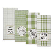Farm to Table Kitchen Towels in Antique Green (Set of 4)