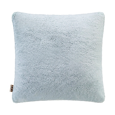 UGG&reg; Dawson Faux Fur Square Throw Pillow in Sidewalk. View a larger version of this product image.
