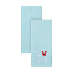 H for Happy™ Love Bunny Easter Kitchen Towels in Light Blue (Set of 2)