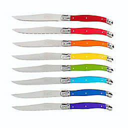 French Home Laguiole Steak Knives in Rainbow (Set of 8)