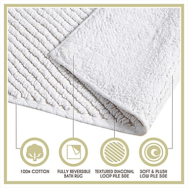 Clean Spaces Aure 100% Cotton Reversible Bath Rug. View a larger version of this product image.