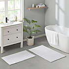 Alternate image 1 for Clean Spaces Aure 100% Cotton Reversible 24&quot; x 40&quot; Bath Rug in White