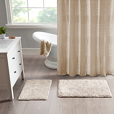 Madison Park Signature Ritzy 100% Cotton Solid Tufted Bath Rug Set in Natural (Set of 2). View a larger version of this product image.