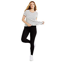 A Pea in the Pod Large Luxe Compression Waist Postpartum Leggings in Black