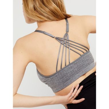A Pea in the Pod Small Studio Seamless Racerback Maternity and Nursing Bra in Grey. View a larger version of this product image.