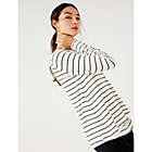 Alternate image 2 for A Pea in the Pod Small Long Sleeve Striped Pull Over Nursing Tee in Black/White