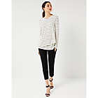 Alternate image 0 for A Pea in the Pod Small Long Sleeve Striped Pull Over Nursing Tee in Black/White