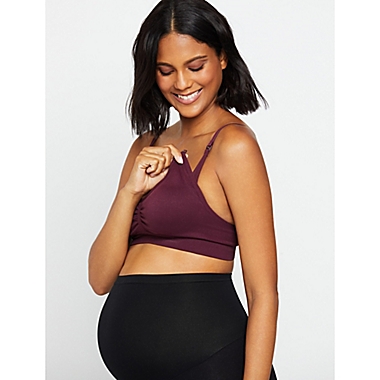 Motherhood Maternity&reg; X-Large Seamless Clip Down Maternity and Nursing Bra in Wine. View a larger version of this product image.