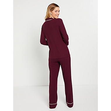 Motherhood Maternity&reg; Small Dreamy 2-Piece Nursing Pajama Set in Wine. View a larger version of this product image.