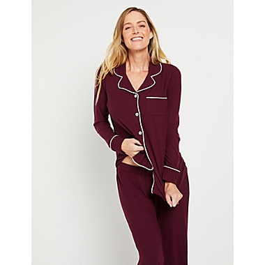 Motherhood Maternity&reg; Large Dreamy 2-Piece Nursing Pajama Set in Wine. View a larger version of this product image.