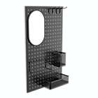 Alternate image 2 for Squared Away&trade; Wall Mounted Peg Board Organizer in Black