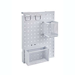Squared Away™ Organizer Cart Pegboard & Accessories in White