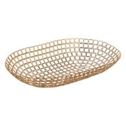 Home Essentials 18-Inch x 10.5-Inch Oblong Wired Decorative Tray in Gold