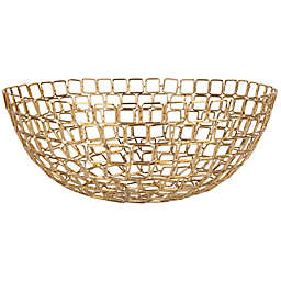 Home Essentials Transitional 10.25-Inch Decorative Wired Bowl in Gold