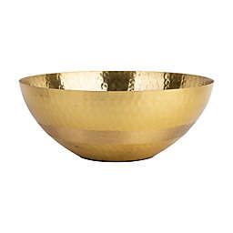 Home Essentials 10.5-Inch Decorative Aluminum Bowl in Gold