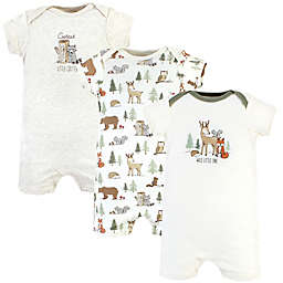 Hudson Baby® Size 18-24M 3-Pack Forest Animals Multicolor Short Sleeve Rompers