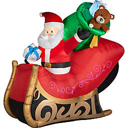 Gemmy® 77.95-Inch Santa's Sleigh Pre-Lit LED Outdoor Inflatable Lawn Decoration