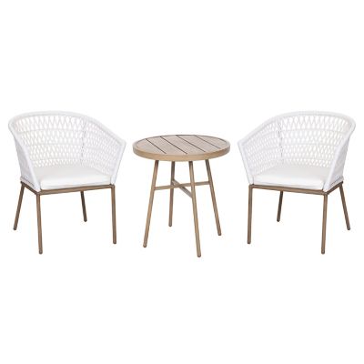 Everhome&trade; Saybrook 3-Piece Outdoor Chat Set in White