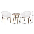 Alternate image 2 for Everhome&trade; Saybrook 3-Piece Outdoor Chat Set in White